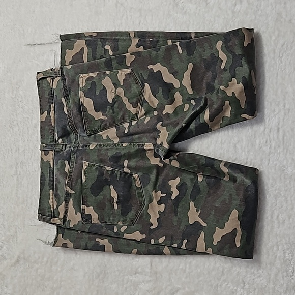 Hudson Los Angeles Barbara High Waist Skinny Ankle Jeans Camouflage 27 Raw Hem - Picture 4 of 11